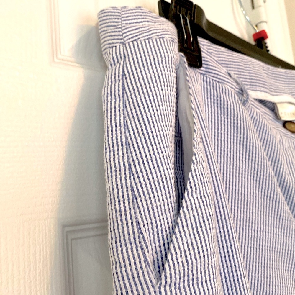 Poetry Blue & White Searsucker pants. 100% cotton in EUC. Great brand. Size 12. - Picture 3 of 15
